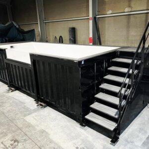 Piscina contenedor negro de 6m